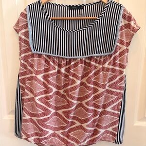 THML Black and Red Patterned Blouse